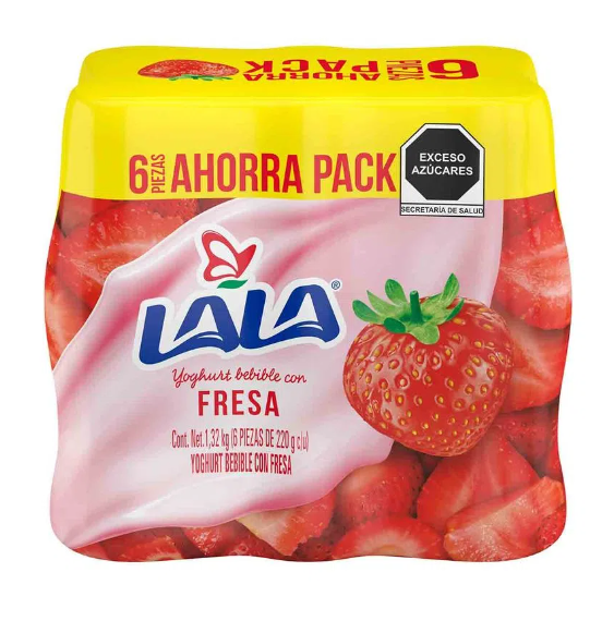 2 c: 6 pack of Strawberry drinkable yogurt