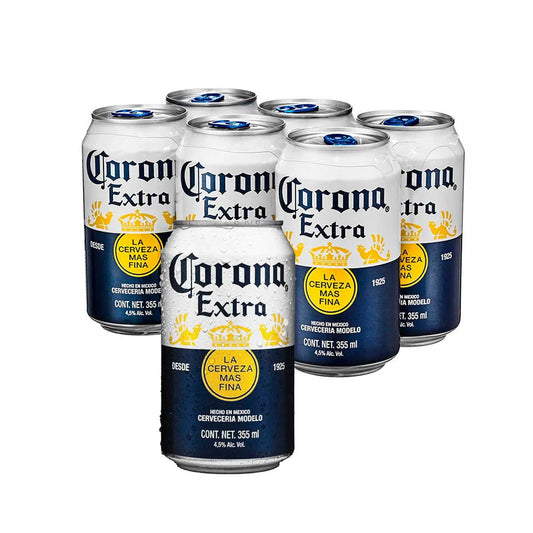 1 g: Corona Extra beer 6 pack cans