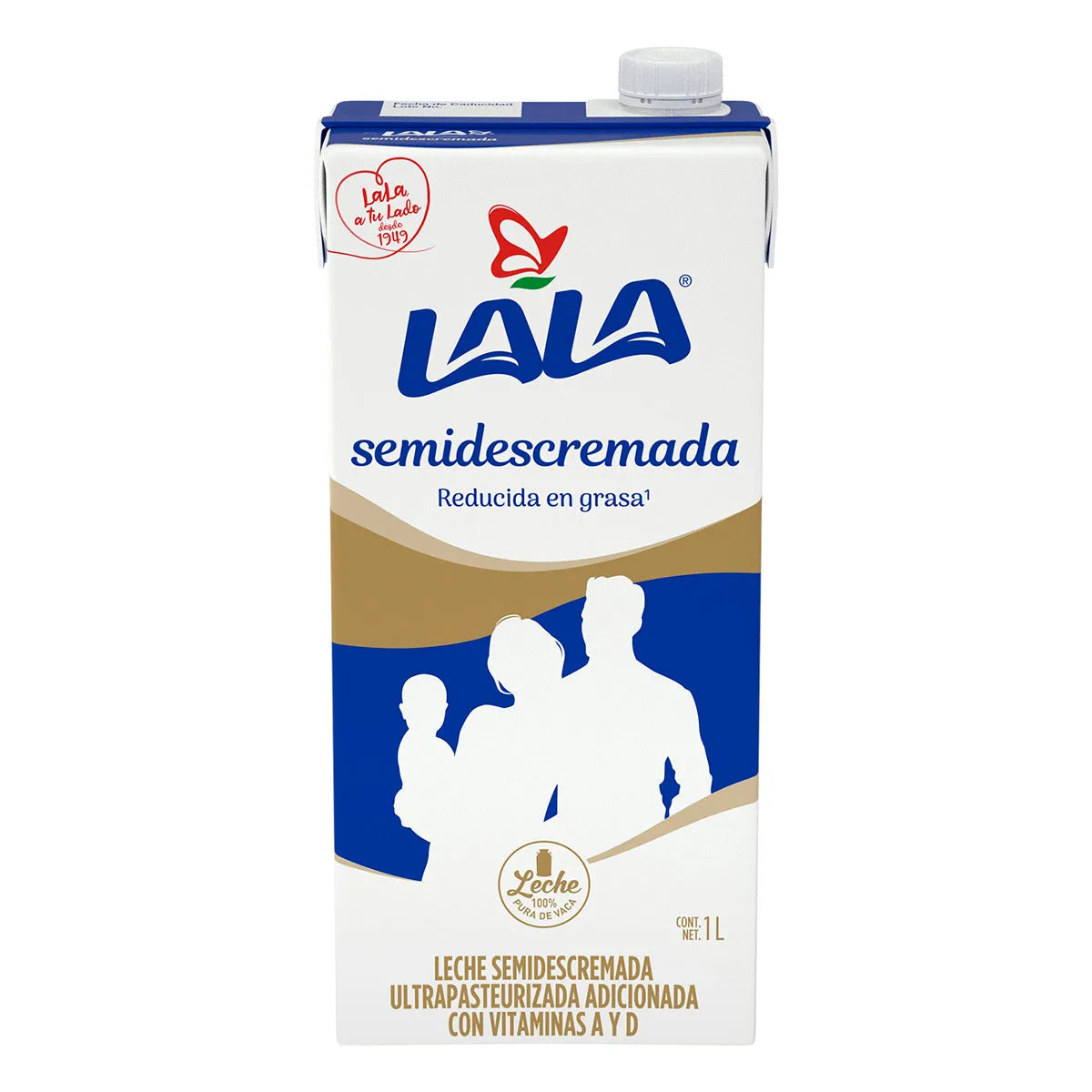 1 a: 1 carton Lala semi skimmed milk  1l