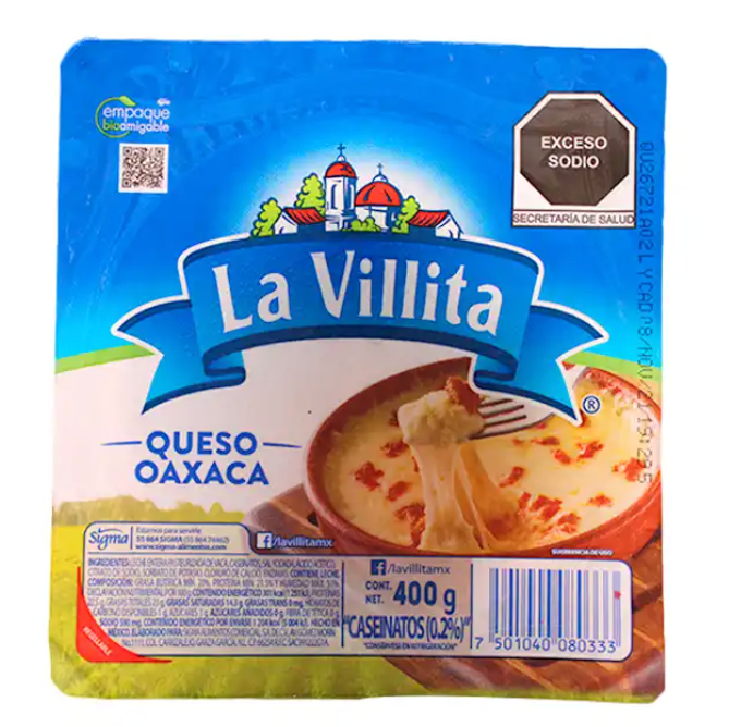 2 a: Queso Oaxaca Cheese La Villita 400g